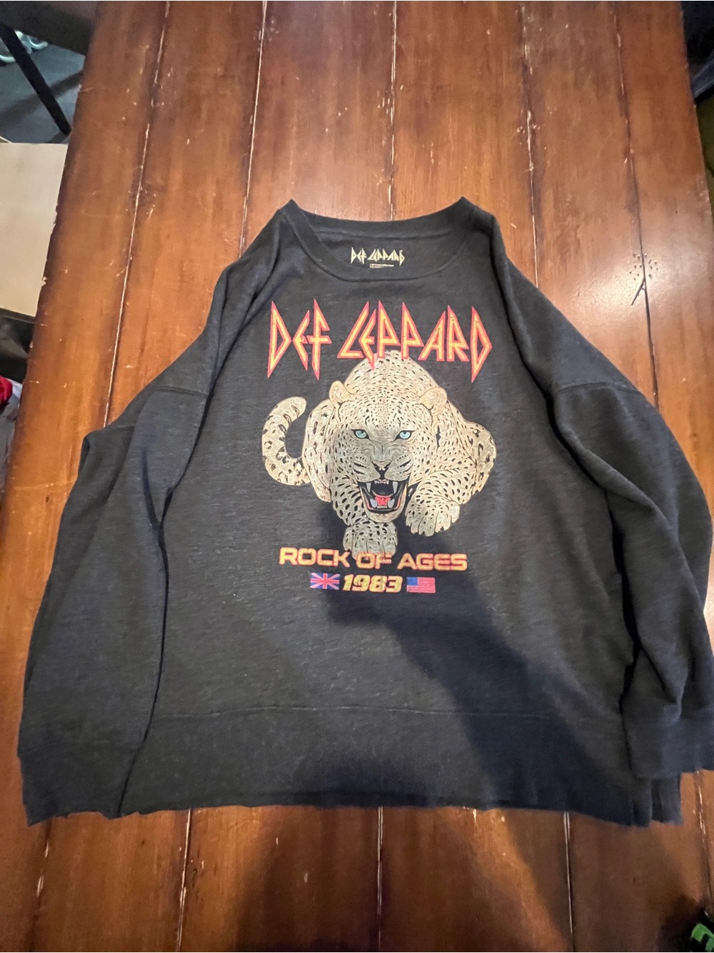 Epic Threads Black Def Leppard Rock of Ages 1983 Graphic Sweatshirt
